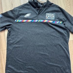 Nike Philadelphia eagles crucial catch cancer awareness polo